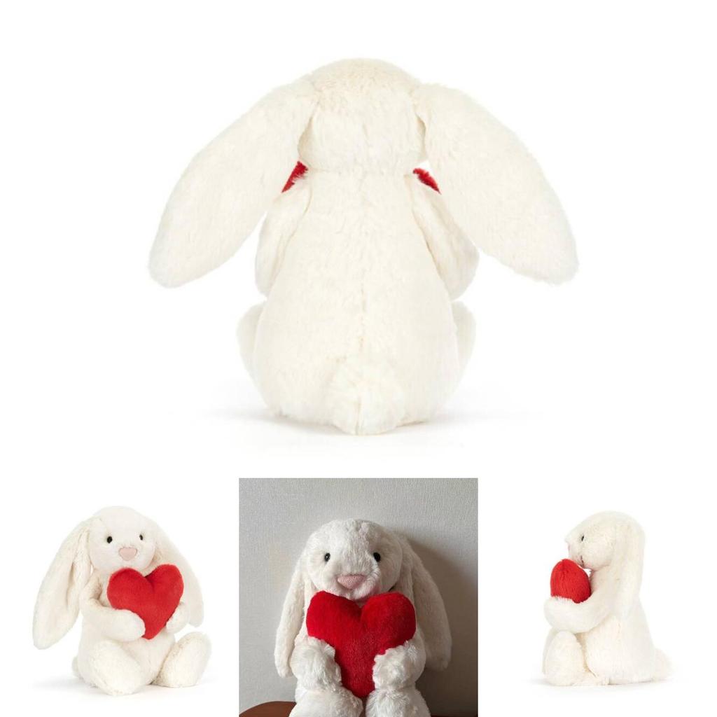 Jellycat Plush Rabbit Toy With Heart Decoration For Kids Gift And Collectible Comfort