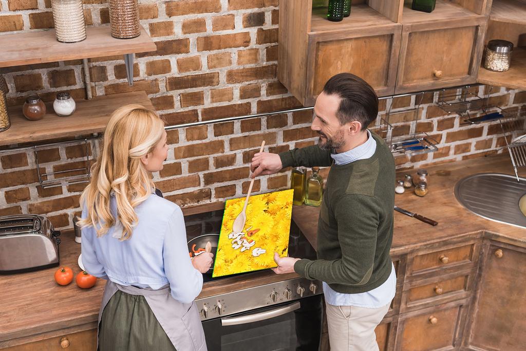 GLASS CUTTING BOARD 52x40 FLOWERS