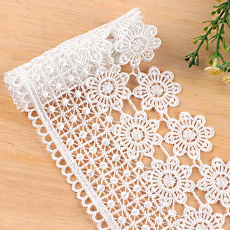 3 Yards/Roll White Black Lace Flower Trim, DIY Ribbon, Dress Decor, Sewing Craft, Trim & Embellishments