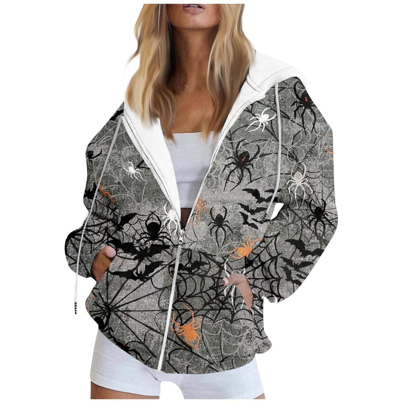 

Женская толстовка с длинным рукавом и принтом, куртка с карманом и длинными рукавами, пальто с капюшоном на молнии, осень XL