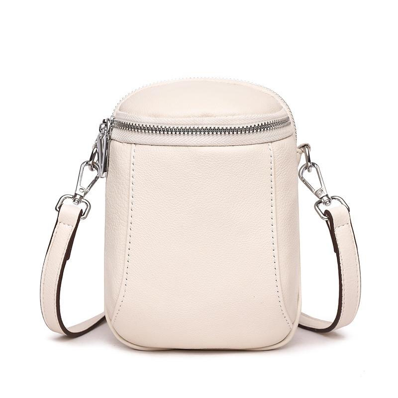 Genuine Leather First Layer Cowhide Mobile Phone Bag Fashionable And Simple Shoulder Crossbody Preferred Soft Women'S Bag