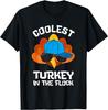 Coolest Turkey - Thanksgiving Toddler Kids Girls Boys Turkey T-Shirt