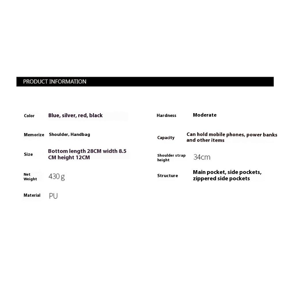 Cowboy Spice Girls Colorful Bag Women's Fashion Versatile Underarm Shoulder Handbag