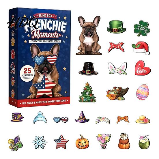 Acrylic Christmas Ornament Advent Calendar 2026 Dog/Cat Moments 24 Days Countdown Small Surprise with Accessories Collectible Gifts for Holiday Home