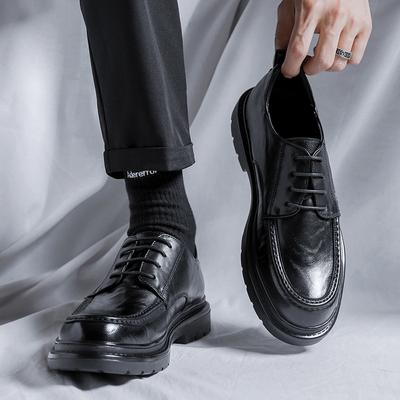 Ανδρικά Casual Δερμάτινα Παπούτσια Άνοιξη Και Φθινόπωρο Επιχειρησιακά Φορέματα Βρετανικού Στυλ Πλατφόρμα Ανδρικά Παπούτσια Μεγάλη Μύτη Μαύρα Δερμάτινα Παπούτσια 3513-R