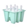 Silicone Ice Cream Mould Block 6 Cavity Frozen Molds Icy Pole Jelly Popsicle Mold with Reuseable Sticks Kitchen Accessories