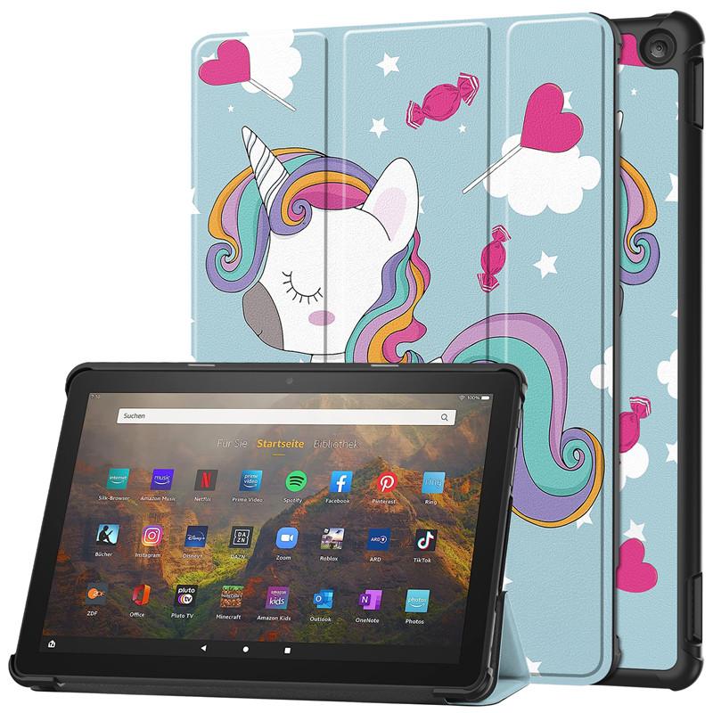 Θήκη Tablet Για Fire HD 10 HD10 Θήκη 2023 Χαριτωμένη Γάτα Λουλούδι Ζωγραφισμένη Σκληρό PC Πλάτη Για Fire HD 10 Tablet 2023 Θήκη Κάλυμμα Αυτόματος Ύπνος/Εγρήγορση