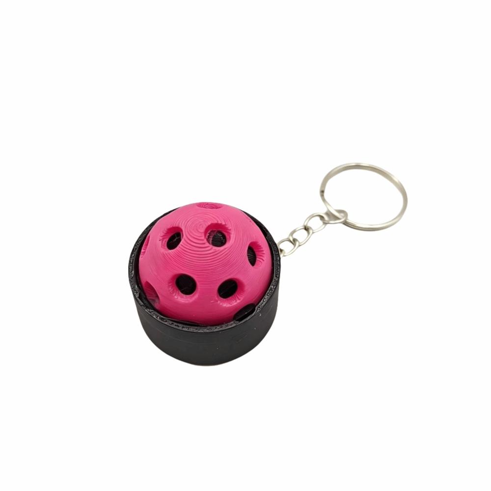 

Sports Theme Stress Relief Keychain Spherical Button Clicker Keychain Personal Accessory Pickleball