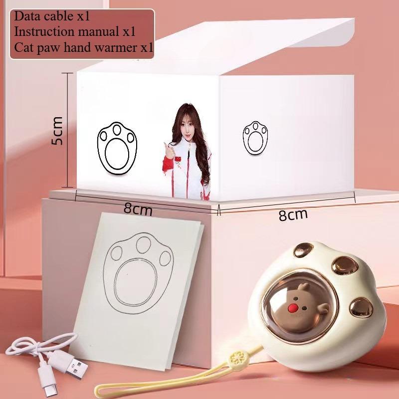 1ks mini ohrievač rúk v tvare mačacej labky prenosný USB nabíjanie nepretržité vykurovanie prenosné vykurovanie kreslený mini darček darček