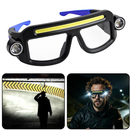 Multifunctional Eyeglass Light, XTE USB Rechargeable LED Head Lamp for Outdoor, 5 Lighting Modes Hands Free Work Light for Night Fishing