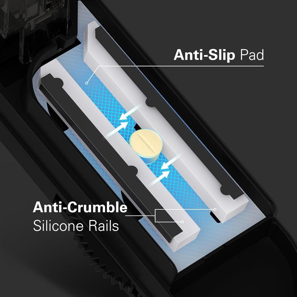 Pill Cutter Splitter for Small and Tiny Pills, Pill Cutter for Cutting Multiple Pills At a Time In Half, with Hidden Sharp Stainless Steel Blade