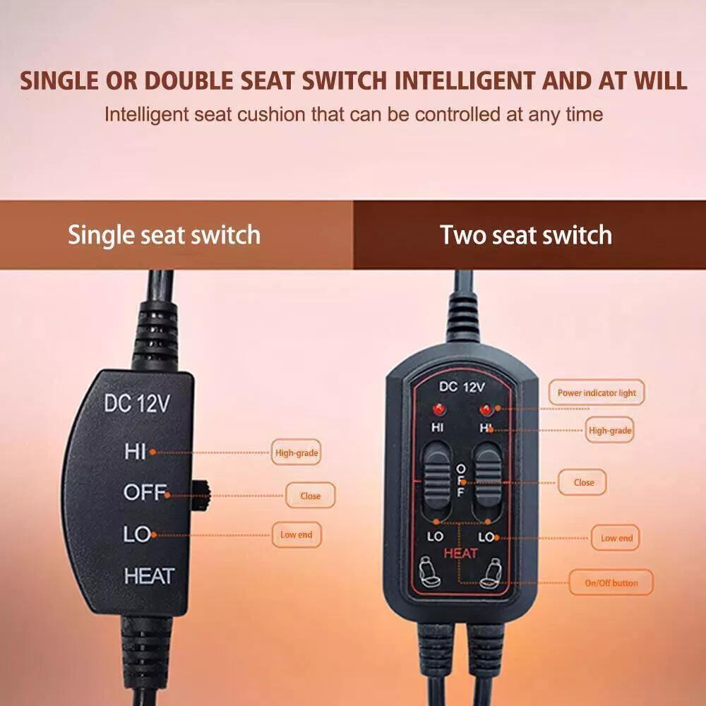 Car Winter Seat Set Heating 12v Driver Seat Cover Car Thermal Cushion Vehicle Heated Seats Heated Car Heating Cushion