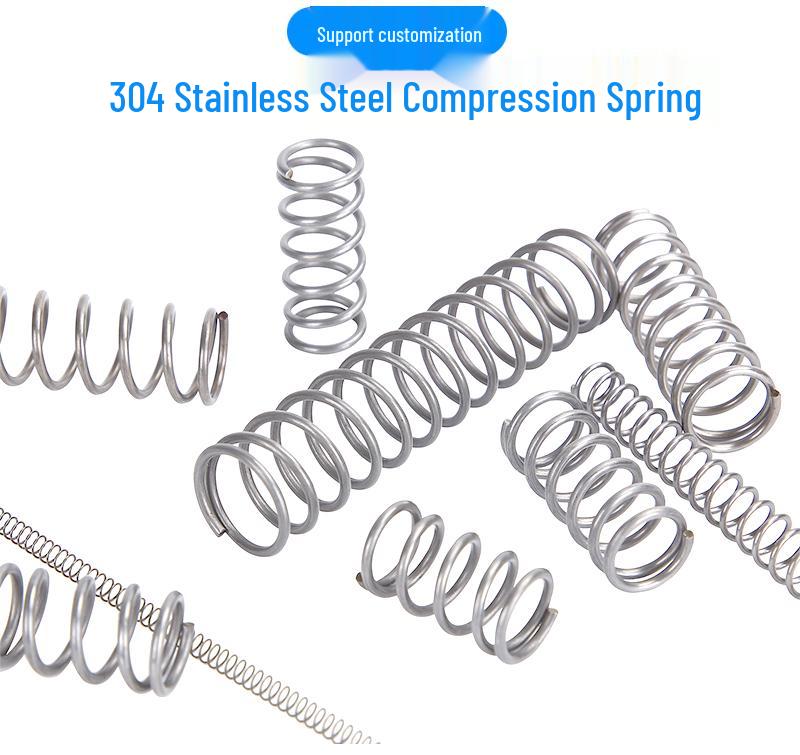 304 Stainless Steel Compression Spring, 1.5mm Wire, 10mm Outer Diameter, Customizable Options Available