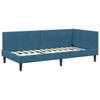 Corner Bed Frame with Mattress Other 2 Pcs Blue Velvet