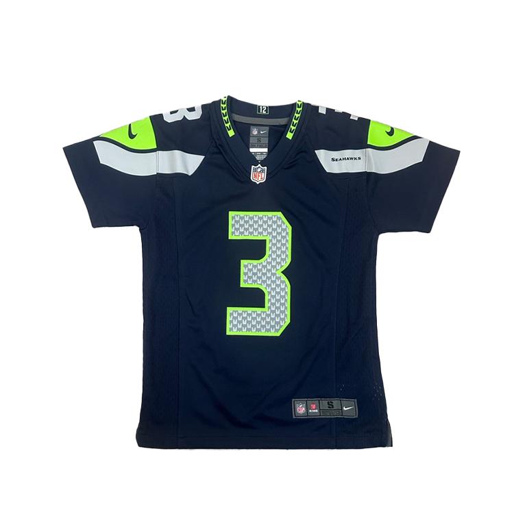 

Nike NFL Collaboration T-Shirt Seattle Seahawks Brand Logo Comfortable Short Sleeve Kids tops Navy-Blue 3Z1B7N1P9-WILSON S