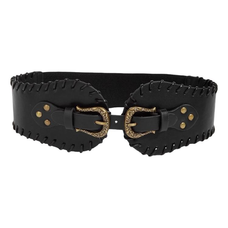 Винтажный Эластичный Пояс на Талию из ПУ Кожи для Женщин Девушек Свадеб и Вечеринок Пояс-Кушак 1