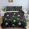 Star Pattern Duvet Cover Colorful Stars Printed Bed Set Pillowcase Bedding Set Bed Linen Sheet Quilt Cover Full Queen King Size