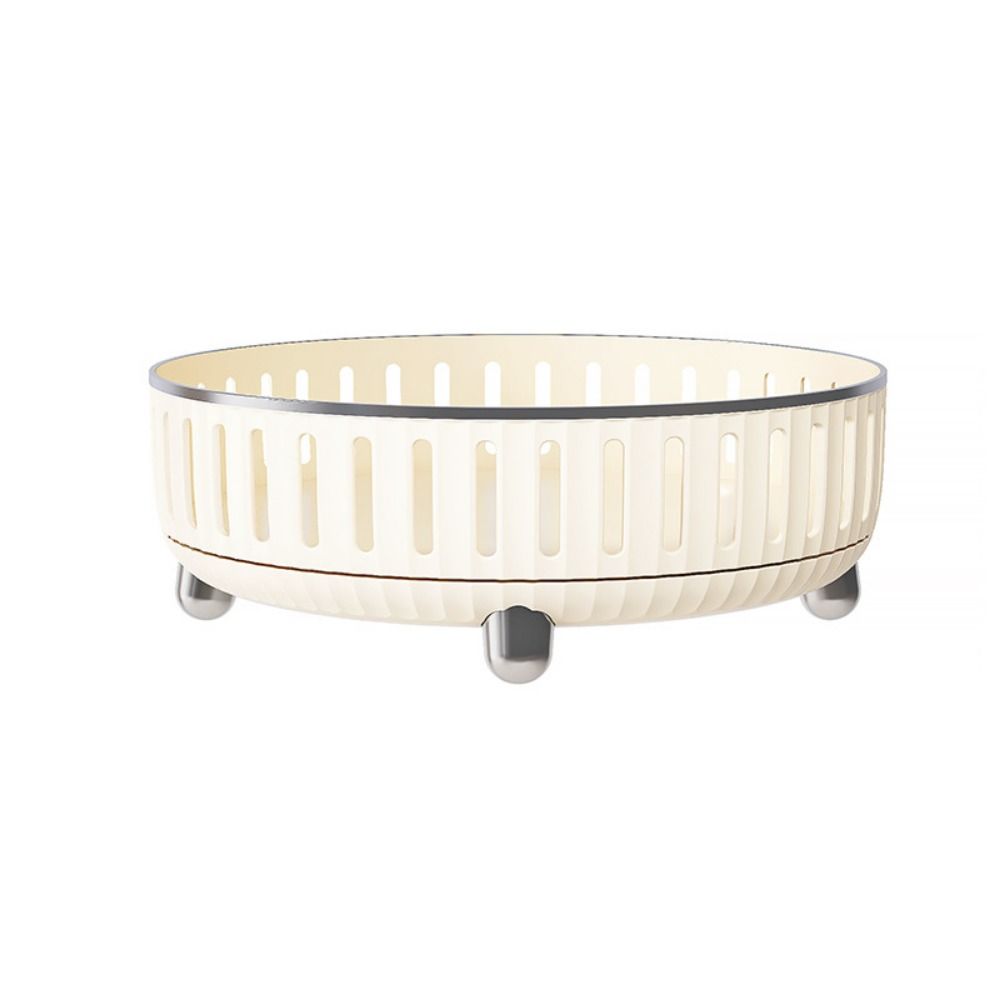 Plastic 360° Rotating Storage Tray Round Large Capacity Seasoning Storage Rack Space Saving Rotating Spice Shelf Bathroom