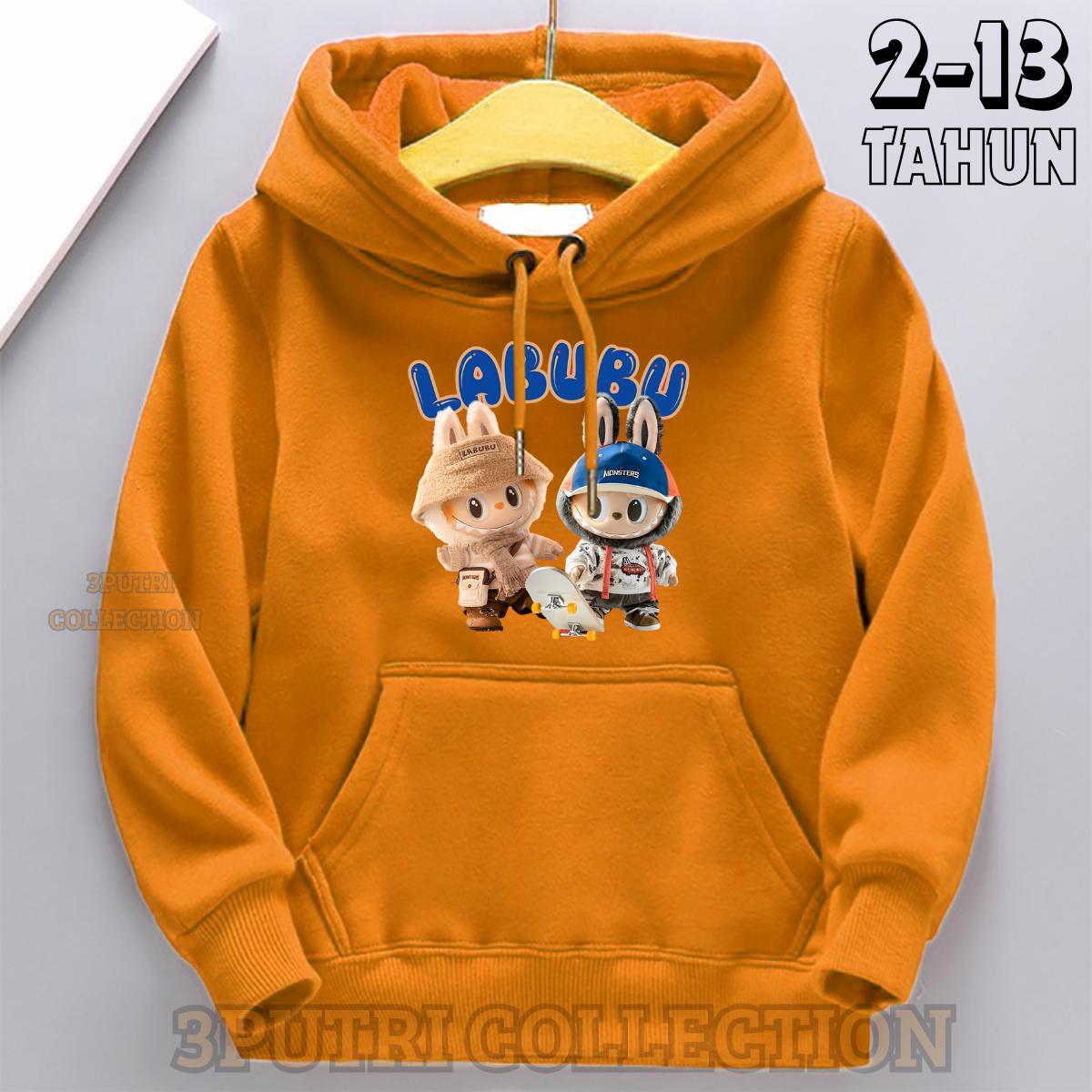 Детское худи Новое модное Labubu Kids Милое мультяшное повседневное худи 100-160см Мальчики Девочки 110