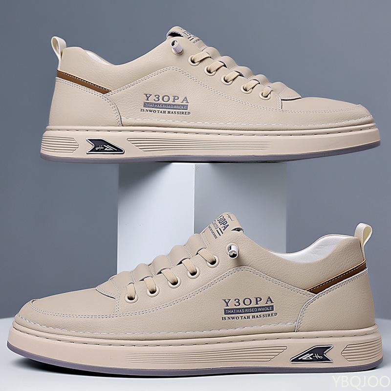 Men Shoes Leather Casual Sneakers Breathable Walking Slip On Platform Shoes Male Flats Rubber Sole Shoes Zapatillas 2025