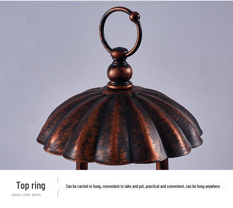Vintage Chinese Kerosene Table Lamp - Old Shanghai Style Bedside Night Light