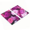 Kitchen Multifunctional Decorative Boards Tempered Glass Roses 2x30x52 Cm