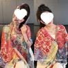 Ethnic Style Frog Button Summer Shawl for Women