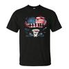 Proud To Serve Heart Flag Troop Silhouette Warship Jet Fighter Graphic Print Unisex Cotton T Shirt Patriot Military Casual Tops