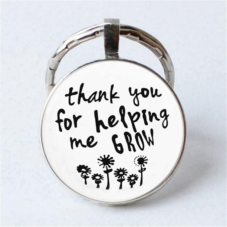 Keychain Accessories Pendant Floral Thanksgiving Text Good Friends Retro Personalized Keychain Gift Pendant