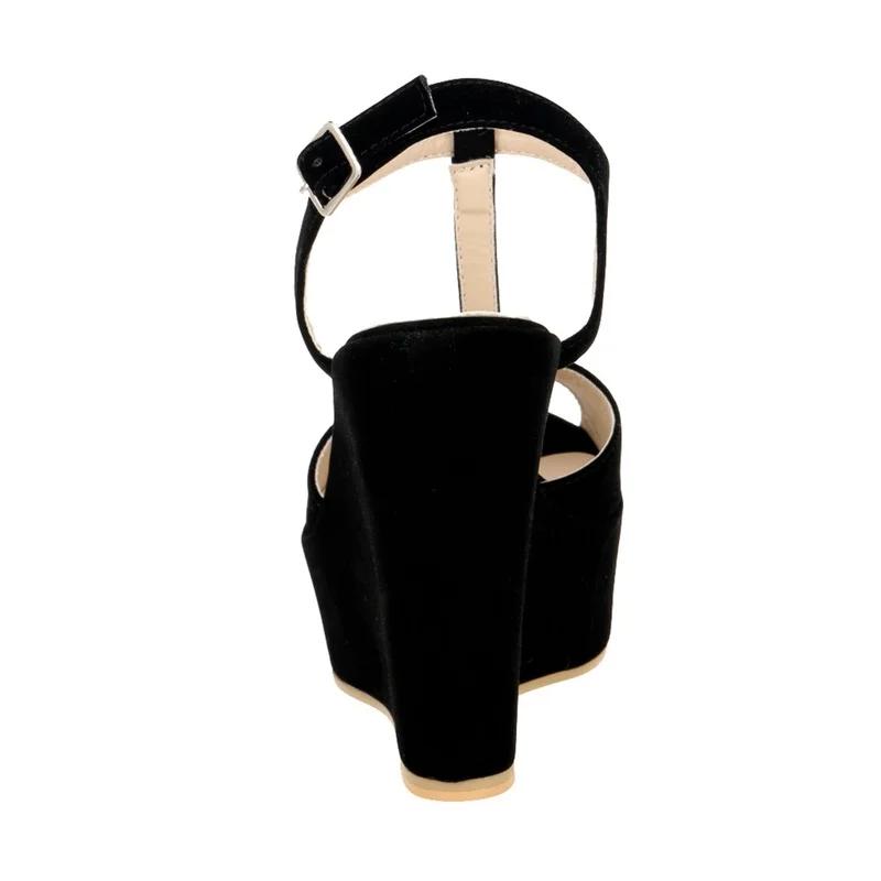 Fashion Women's Open Toe Sandals High Wedge Sexy Club Heel Shoes Wedding Shoes Women Sandals 195-2VE