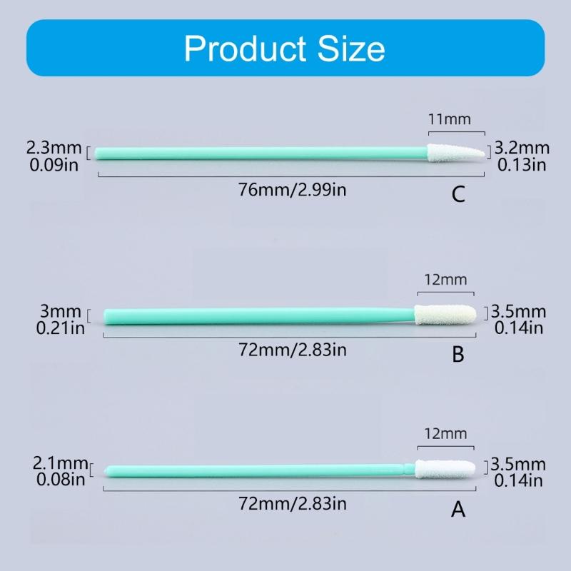 Pack Of 100 Fiber Visual Cleaning Swabs Not Shedding Particle Complimentary Fixed Absorption For / / / Couplings Camera Lens Maintenance Equipment