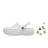 Crocs Baya Platform Clog EVA Clogs 4.1cm Women's White 208186-100