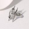 New European American Stainless Steel Ring Niche Teenage Design Featuring Star Like Minimalist Cool Personalized Temperament
