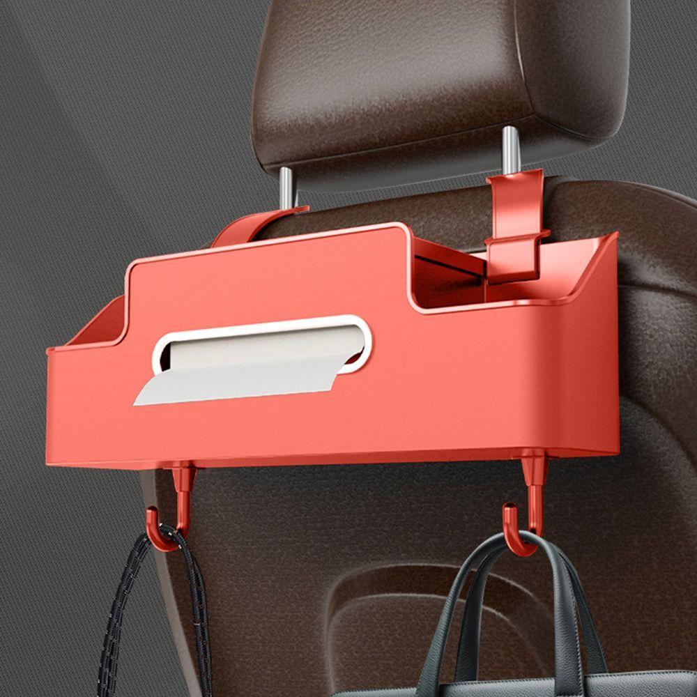 Multifunctional Backseat Cup Holder with Hook Car Back Seat Tissue Box  Automotive Interior