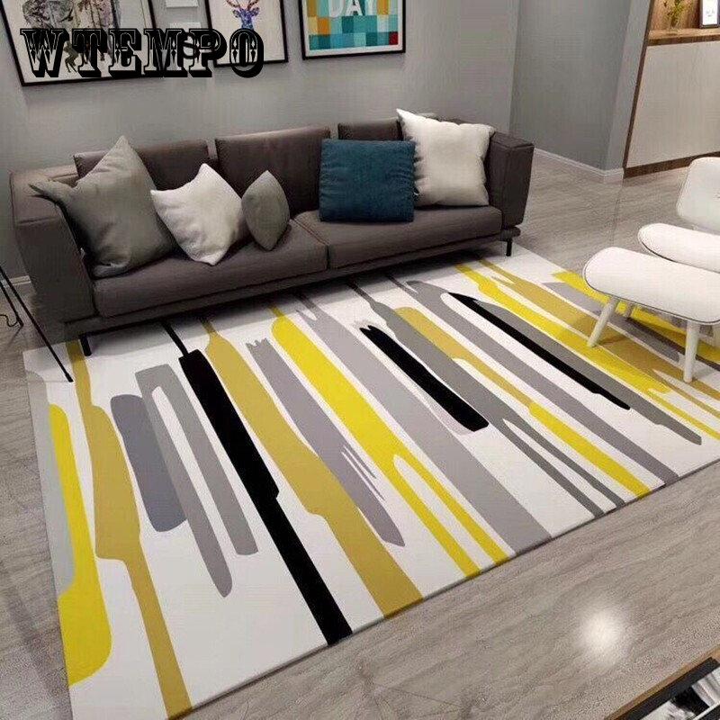 

Скандинавский ковер с абстрактной геометрией для гостиной, чайный столик, диван, ковер, декоративный домашний ковер для спальни