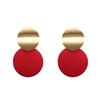 Round Sequin Dangle Earrings for Women Colorful Punk Metal Long Drop Earring Female Statement Bohemian Jewelry Gift