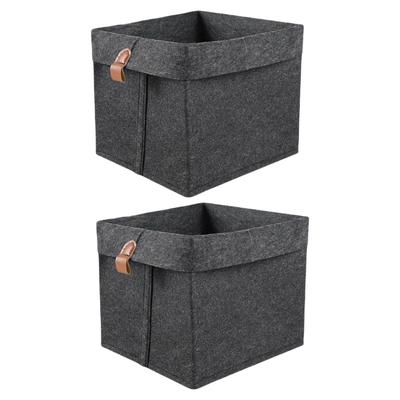 2pcs Fashionable Children's Toy Organizers Cubes 12L Capacity Craft from Safe Farbic Felt Materials for Playrooms