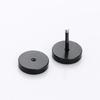 Boucles d'oreilles Punk Cool rondes en acier inoxydable noir pour hommes et femmes, Piercing d'oreille 3mm - 14mm