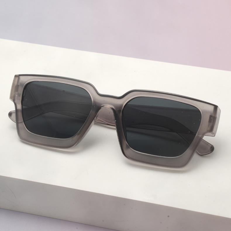 New simple thick frame square glasses trendy personalized sunglasses concave photo sunglasses women
