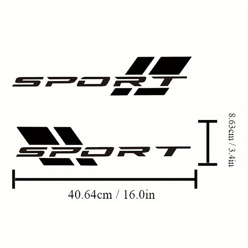 Car Sports Stickers 16 Inch Vinyl Stickers Suitable for Car Side Door Stickers Waterproof Auto Body Sports Letter Stickers