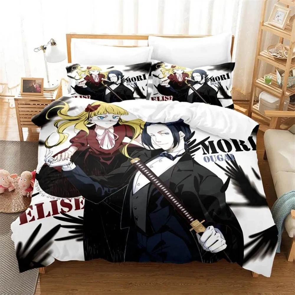 3D Tisk Anime Bungo Stray Dogs Ložní Souprava Dvojlůžko Jednolůžko King Přikrývka Povlak na Přikrývku Polštářový Povlak Chlapci Dívky Dospělí Ložnice