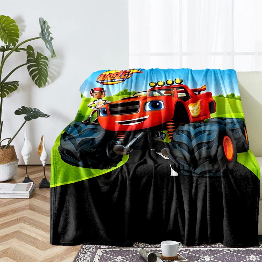 Truck Theme Printed Blanket - Perfect for Couch, Bed, Travel & Outdoor Use | Machine Washable, Cozy & Durable.