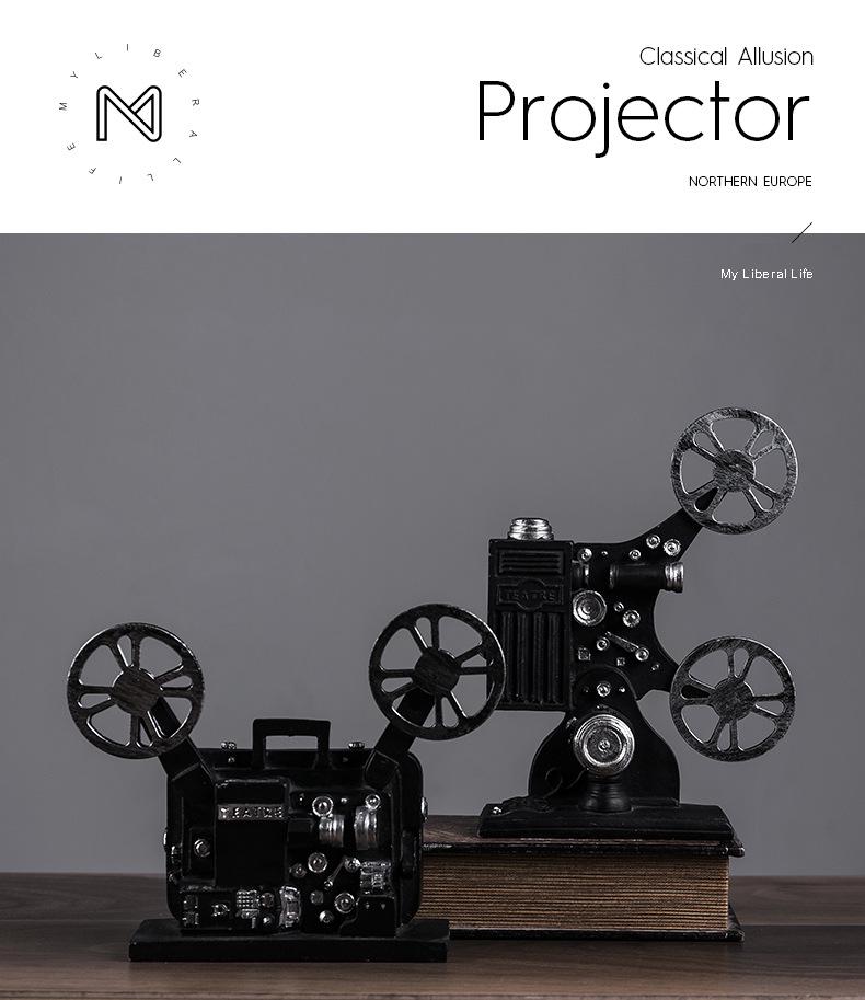 Retro Movie Projector Resin Ornament Camera Prop