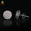 RTS VVS D Farbe Doppel Halo Cluster Runde Moissanit Ohrstecker S925 Sterling Silber Bestehen den Diamanttester für Männer Frauen