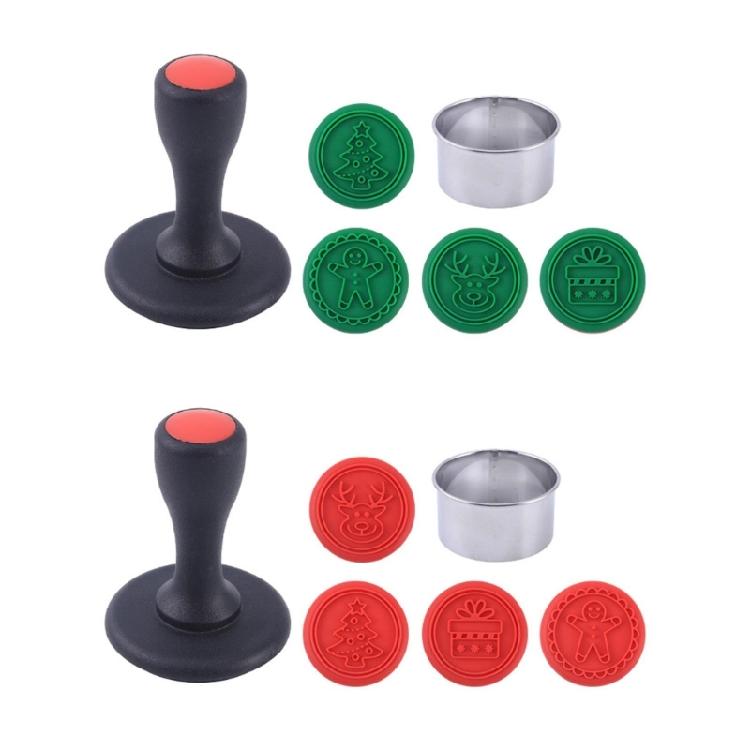 Cartoon Biscuit Molds Christmas Silicone Cookie Stamps Cookie Decorating Tools