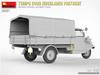 Miniart 1/35 Scale German Tempo E400 High Loader Flatbed Delivery Van, Three-Wheel Plastic Model, Model MA35371