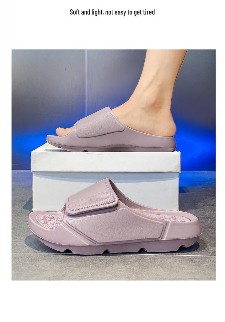 Summer Comfort Massage Slippers: Lightweight Shock-Absorbing Single Strap Sandals for Outdoor and Beach, Available In Large Sizes.