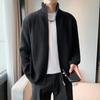 Men's Stylish Korean Stand-Up Collar Knit Jacket Cardigan, Slim-Fit for Spring/Autumn 2022