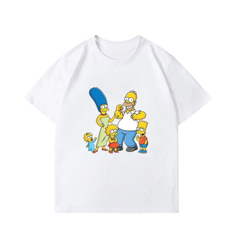 

2025 The Simpsons Unisex Street Tshirt Sweatshirt with The best gift Homer Print Pattern New Trendy 100 cotton printed Tshirt S