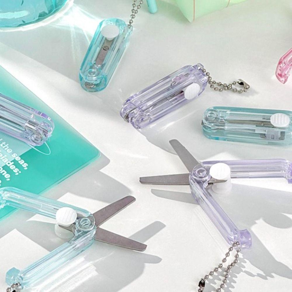 Multifunctional DIY Handcraft Scissor Stainless Steel Safe Mini Scissor Folding Scissor  Office